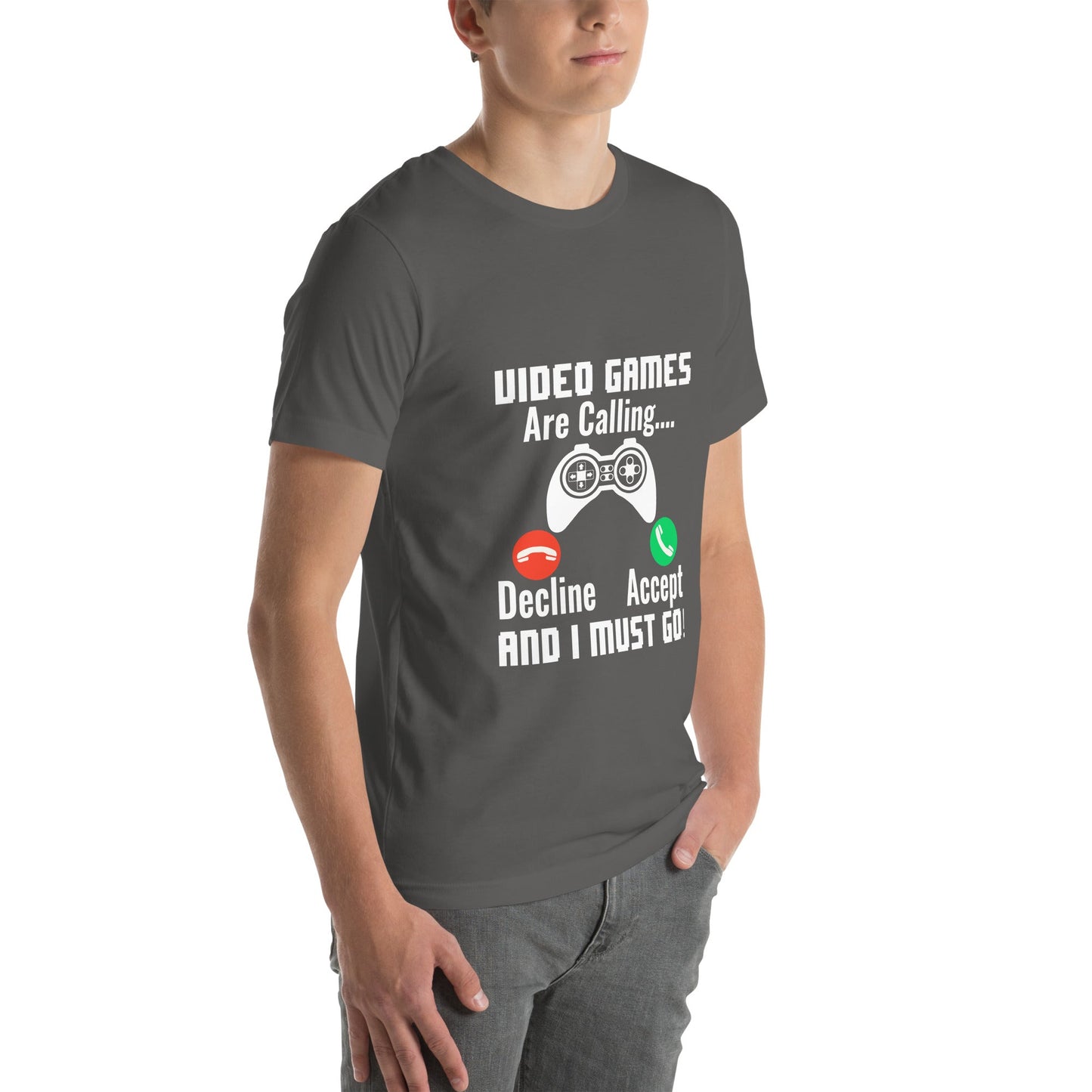 Video Games are Calling and I must Go Rima 18 - Unisex t-shirt by DarkByteGear