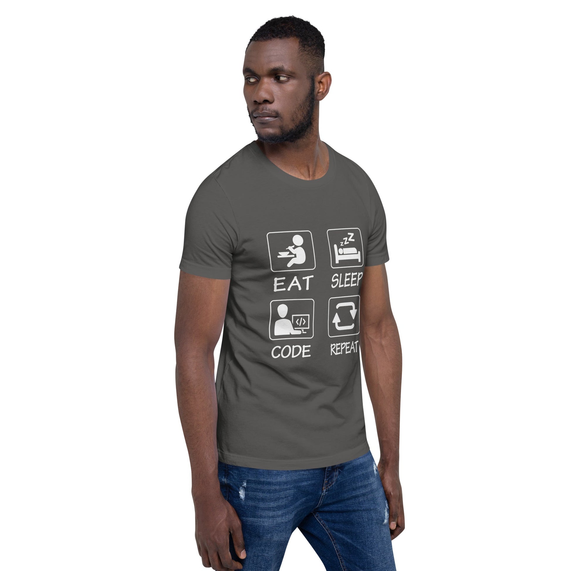 Eat, Sleep, Code, Repeat V1 - Unisex t-shirt by DarkByteGear