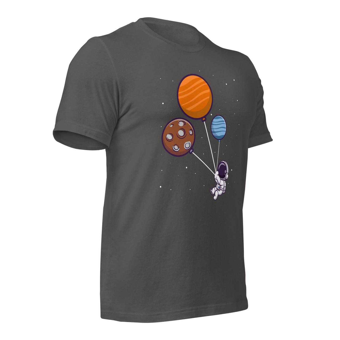 Astronaut with Balloons in Space - Unisex T-shirt by DarkByteGear