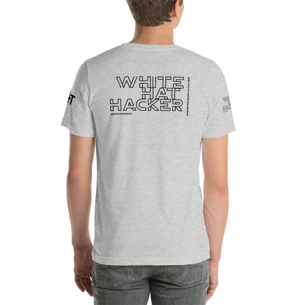 White Hat Hacker - Short-Sleeve Unisex T-Shirt (all sides print) by DarkByteGear