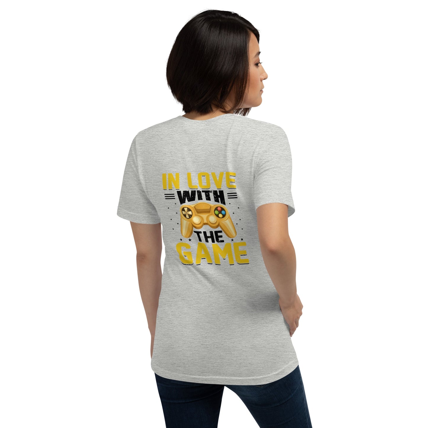 In Love With The Game in Dark Text - Unisex t-shirt ( Back Print ) by DarkByteGear