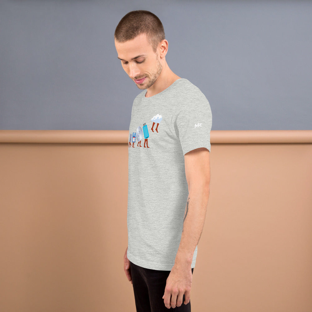 Evolution of data storage - Unisex t-shirt by DarkByteGear