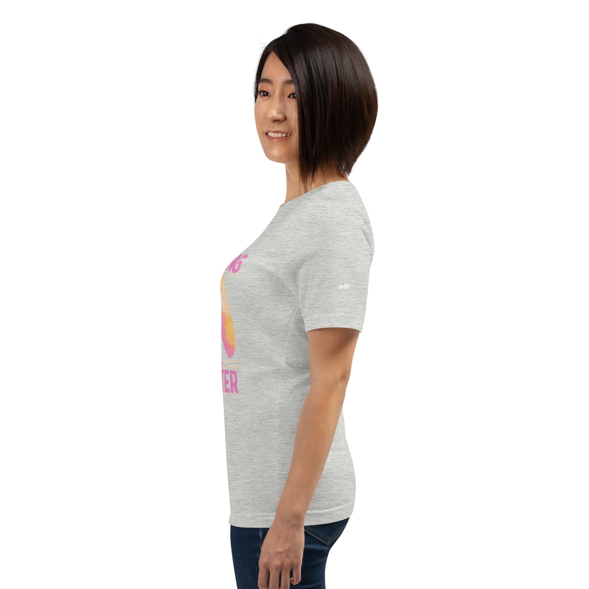 Levelling up to Big Sister for light color - Unisex t-shirt by DarkByteGear