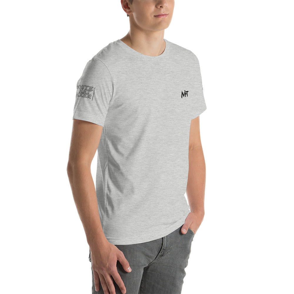 White Hat Hacker - Short-Sleeve Unisex T-Shirt (all sides print) by DarkByteGear