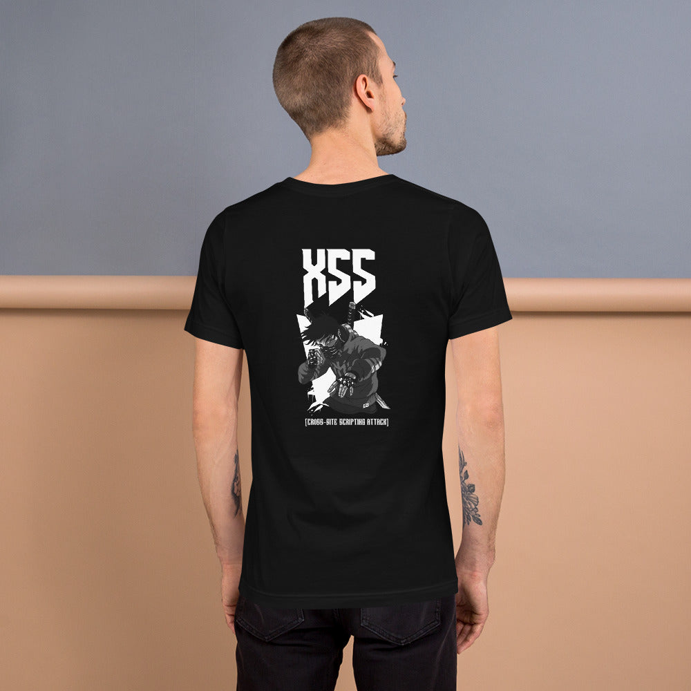 XSS cross-site scripting attack - Unisex t-shirt by DarkByteGear