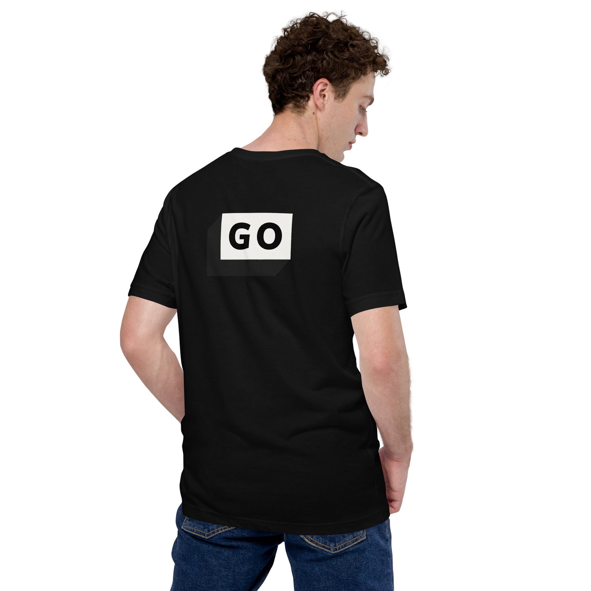 GO - Unisex t-shirt (back print) by DarkByteGear