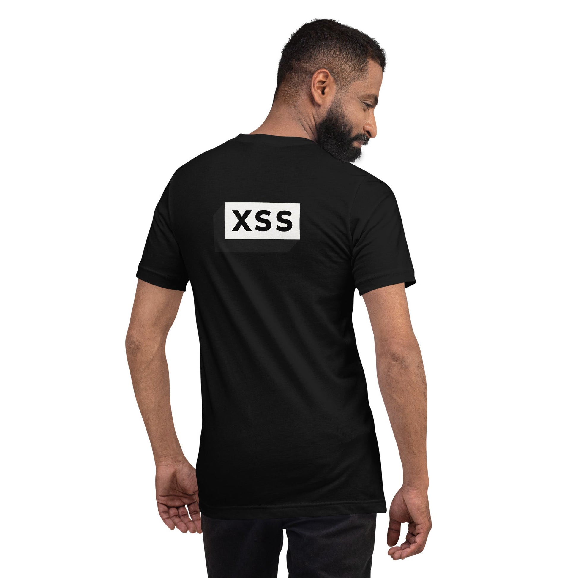 XSS- Unisex t-shirt (back print) by DarkByteGear