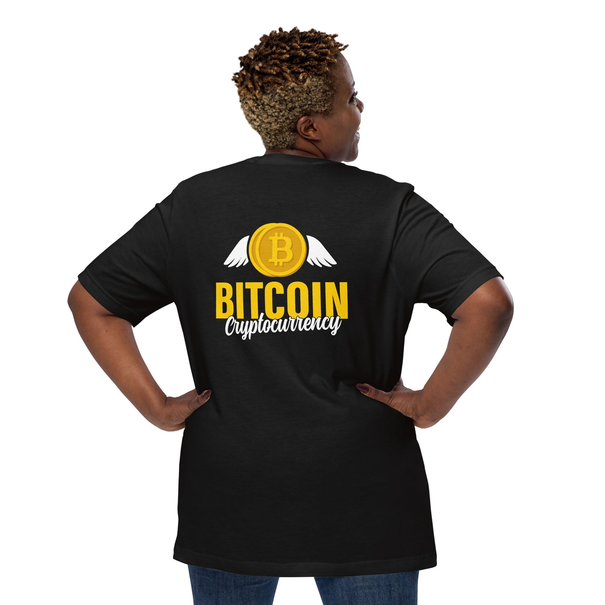 Bitcoin Cryptocurrency - Unisex t-shirt ( Back Print ) by DarkByteGear