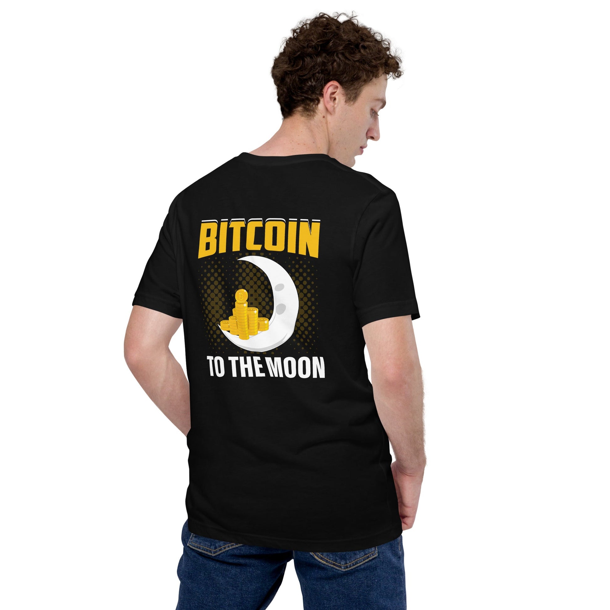 Bitcoin to the moon - Unisex t-shirt (back print) by DarkByteGear