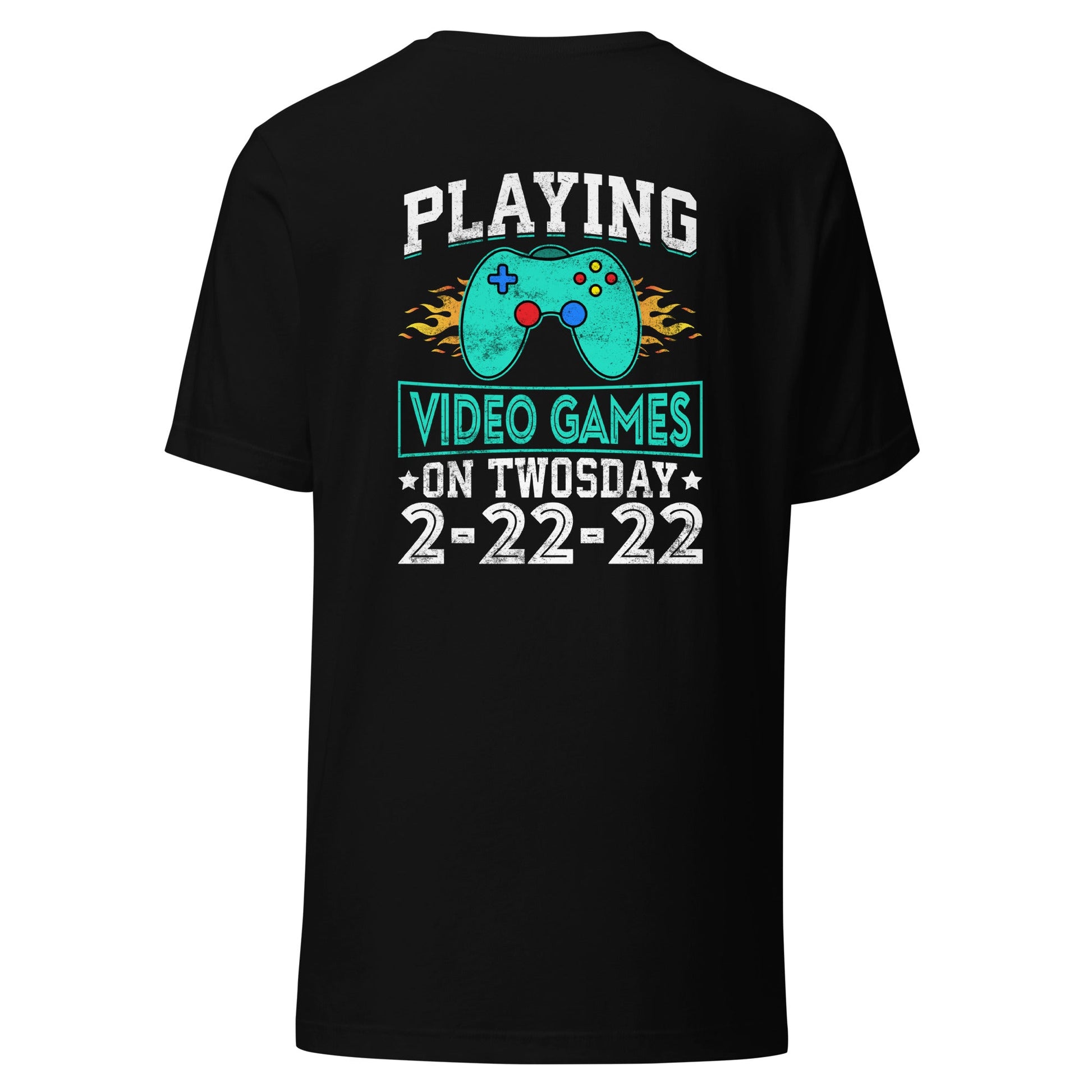 Playing Videogames on Twosday - Unisex t-shirt by DarkByteGear