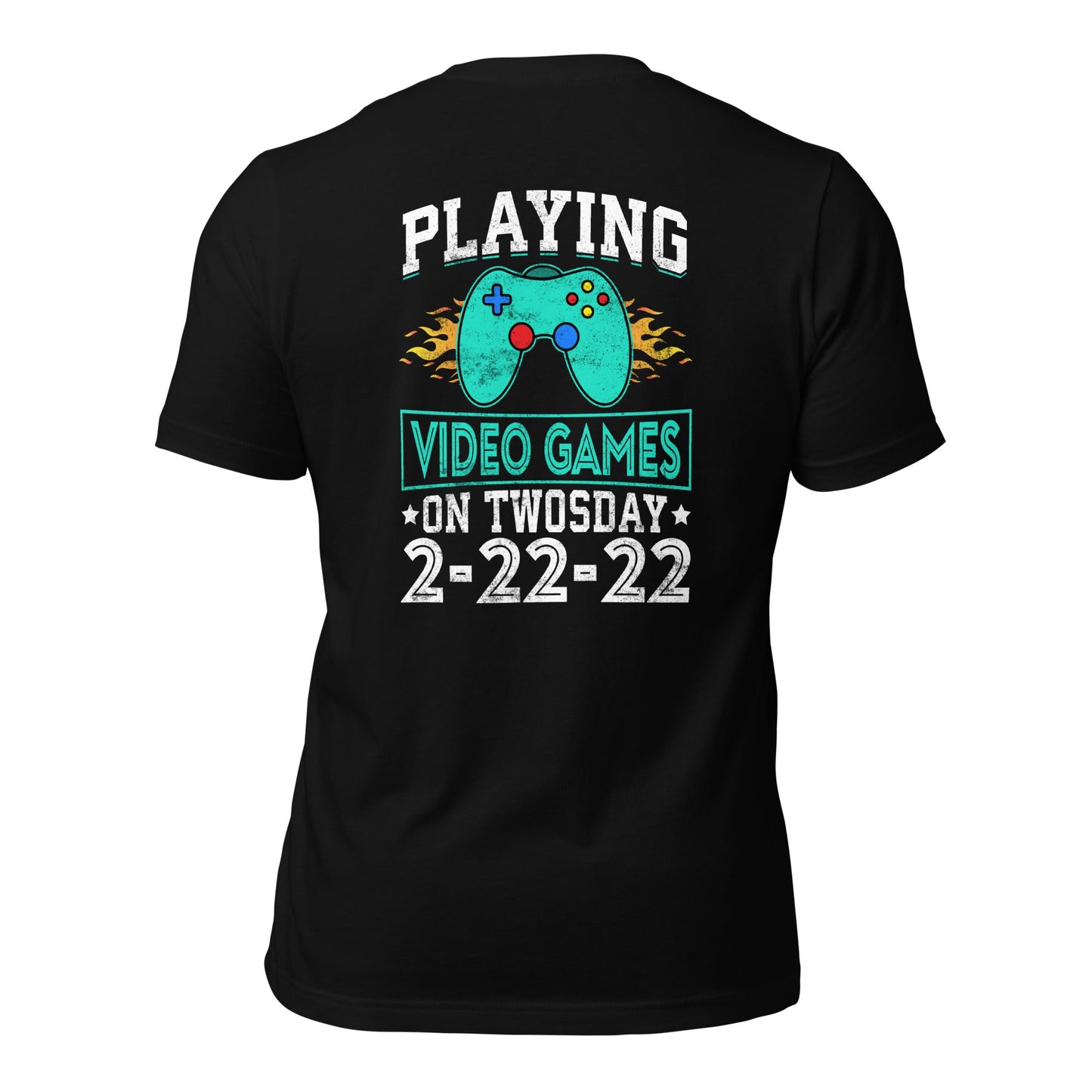 Playing Videogames on Twosday - Unisex t-shirt by DarkByteGear