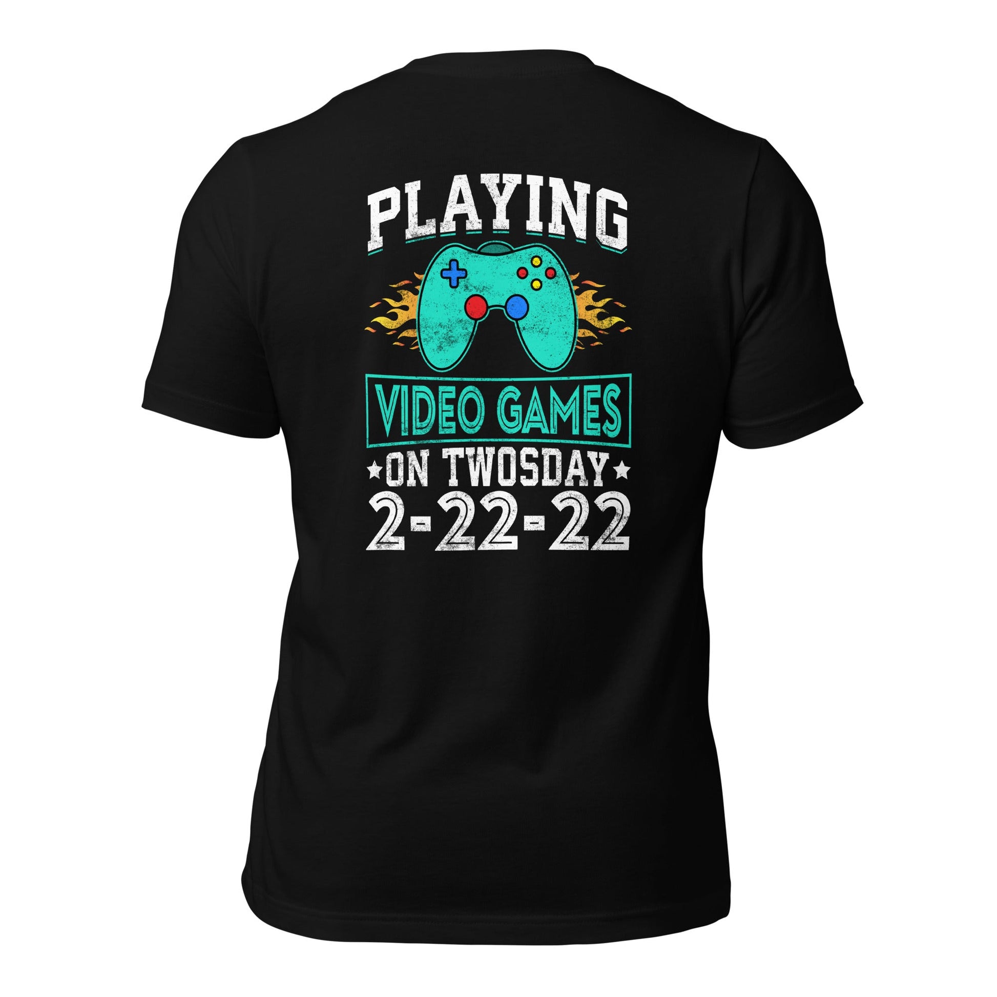 Playing Videogames on Twosday - Unisex t-shirt by DarkByteGear