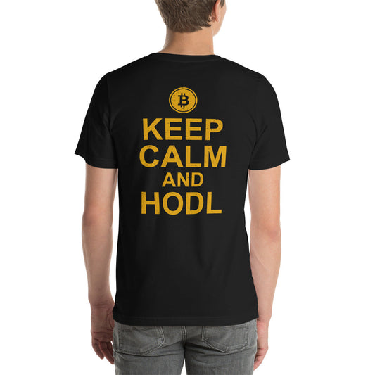 Keep Calm and HODL Unisex t-shirt by DarkByteGear