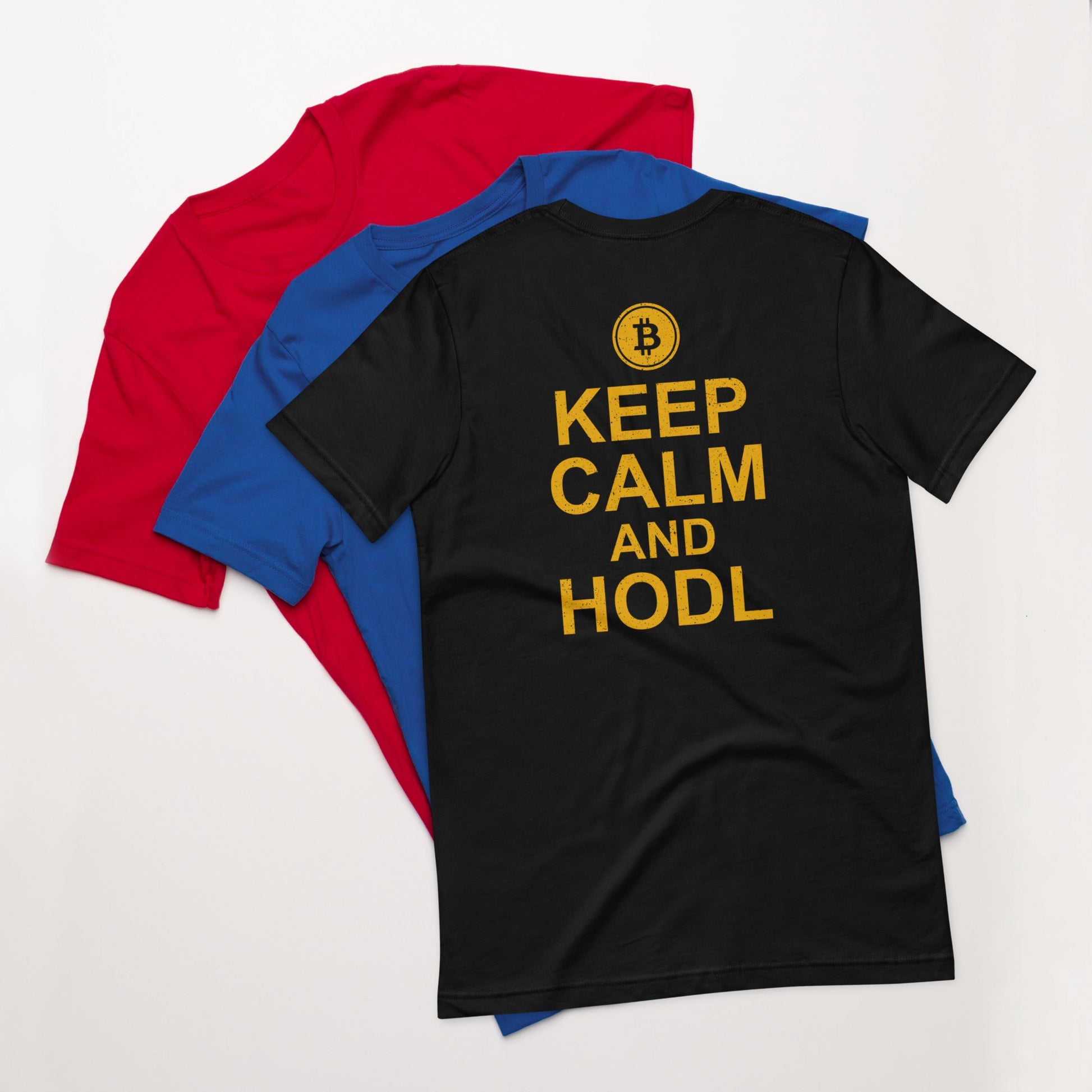 Keep Calm and HODL Unisex t-shirt by DarkByteGear