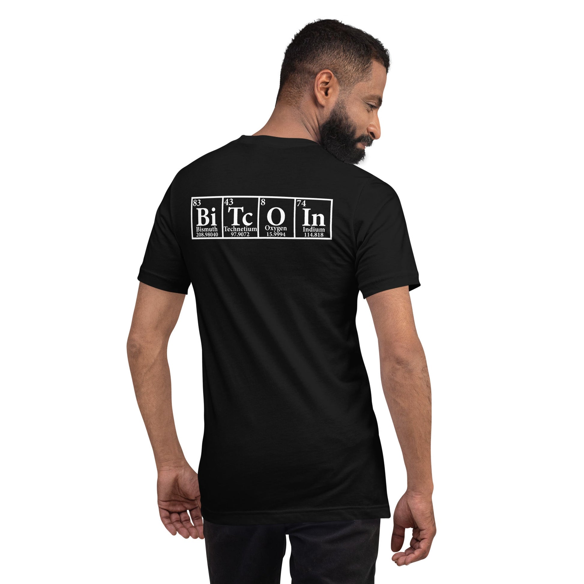Bitcoin Periodic Table Unisex t-shirt ( Back Print ) by DarkByteGear