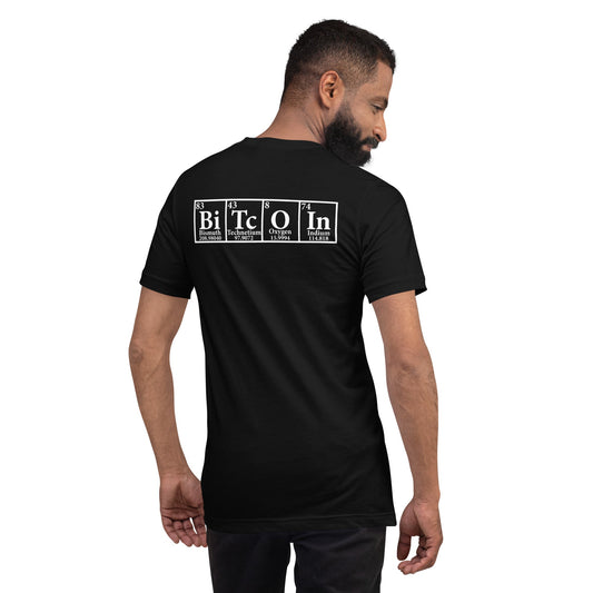 Bitcoin Periodic Table Unisex t-shirt ( Back Print ) by DarkByteGear