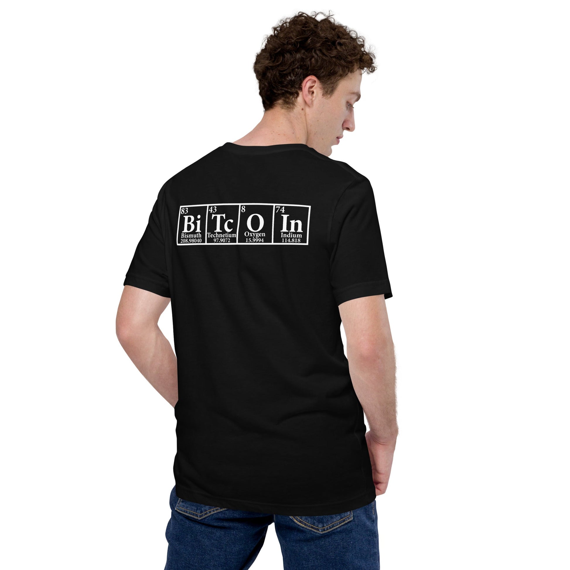 Bitcoin Periodic Table Unisex t-shirt ( Back Print ) by DarkByteGear