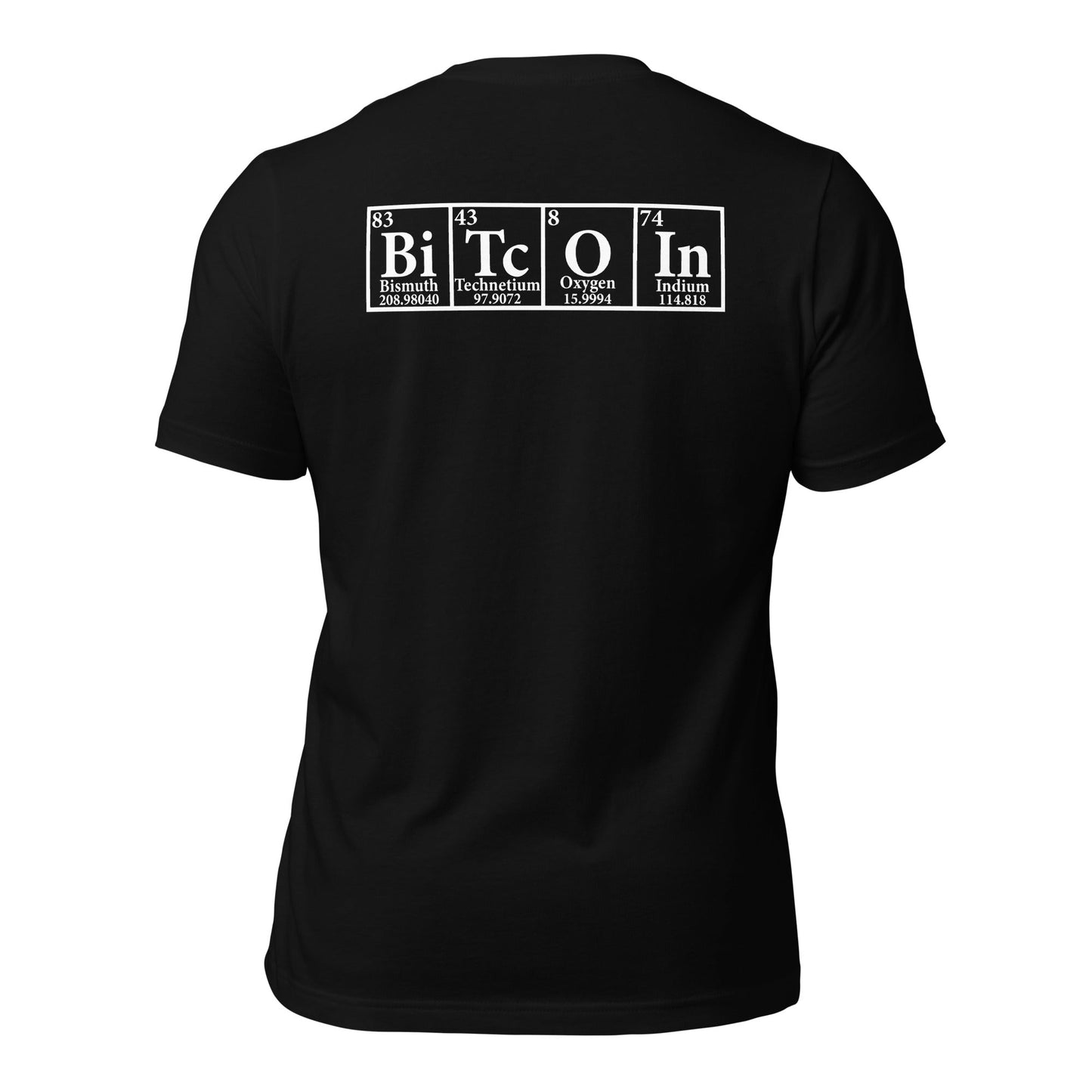 Bitcoin Periodic Table Unisex t-shirt ( Back Print ) by DarkByteGear