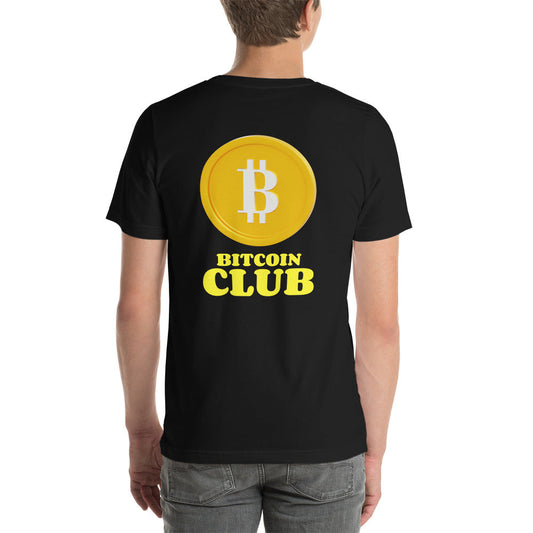 BITCOIN CLUB V1 - Unisex t-shirt ( Back Print ) by DarkByteGear