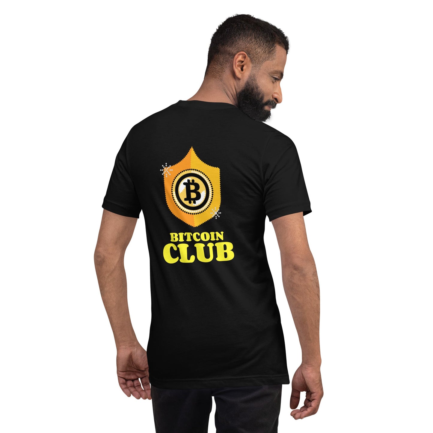 BITCOIN CLUB V2 - Unisex t-shirt ( Back Print ) by DarkByteGear