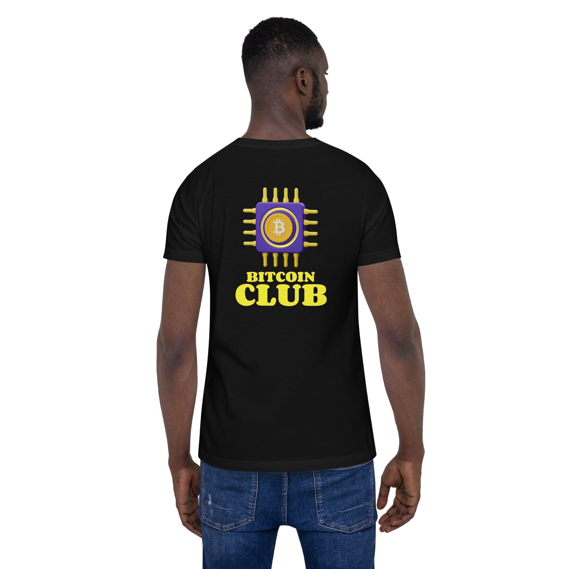 BITCOIN CLUB V3 - Unisex t-shirt ( Back Print ) by DarkByteGear