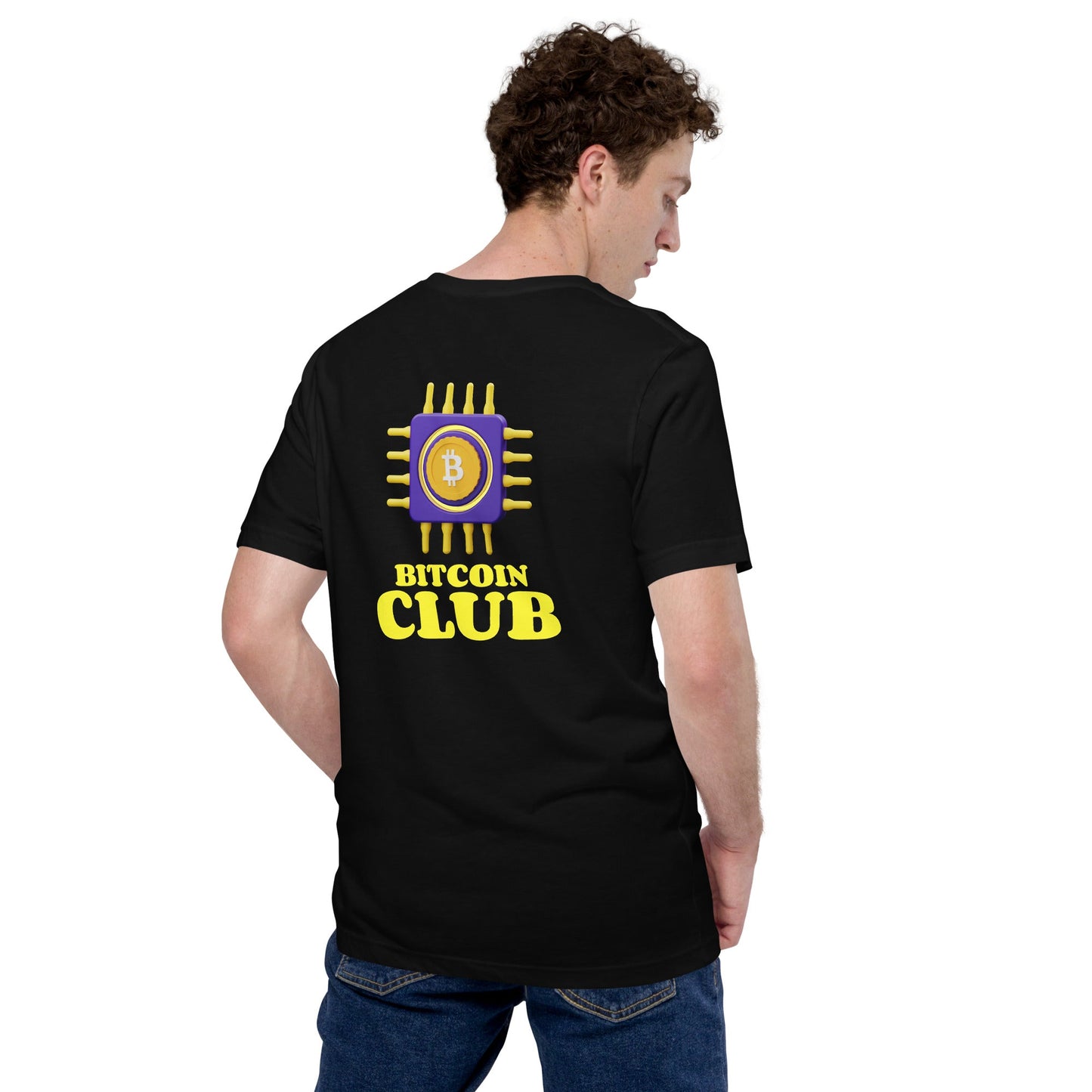 BITCOIN CLUB V3 - Unisex t-shirt ( Back Print ) by DarkByteGear