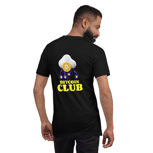 BITCOIN CLUB V4 - Unisex t-shirt ( Back Print ) by DarkByteGear