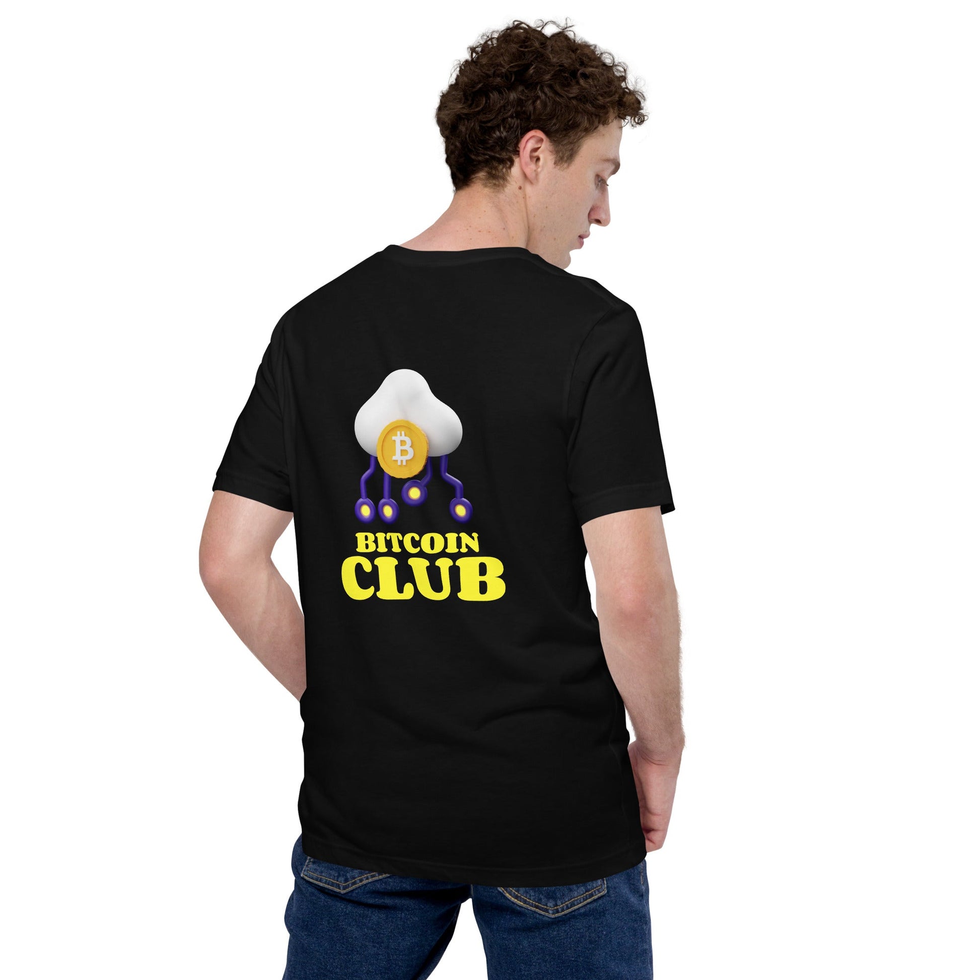 BITCOIN CLUB V4 - Unisex t-shirt ( Back Print ) by DarkByteGear