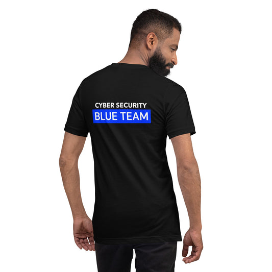 Cyber Security Blue Team V7 - Unisex T-shirt ( Back Print ) by DarkByteGear
