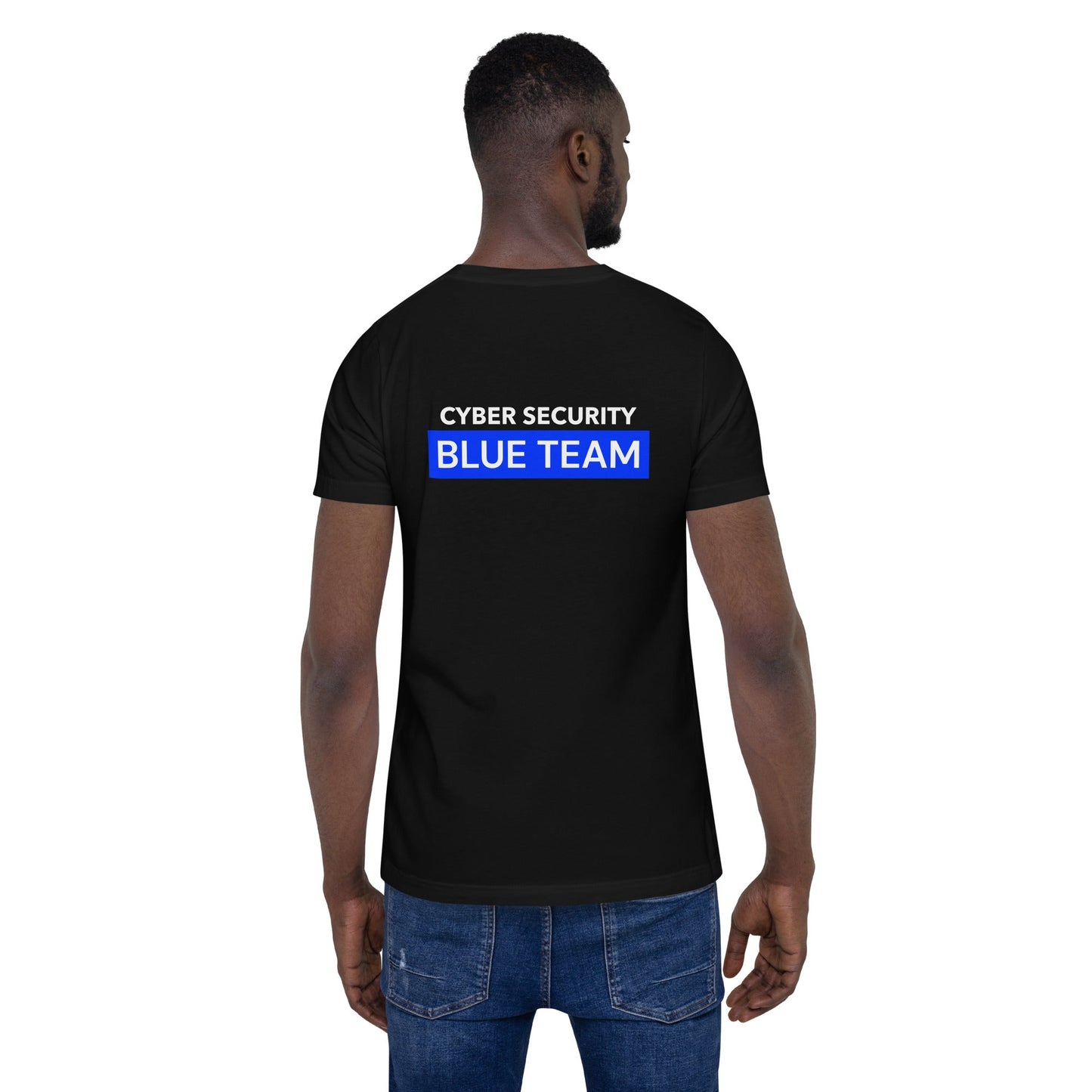 Cyber Security Blue Team V7 - Unisex T-shirt ( Back Print ) by DarkByteGear