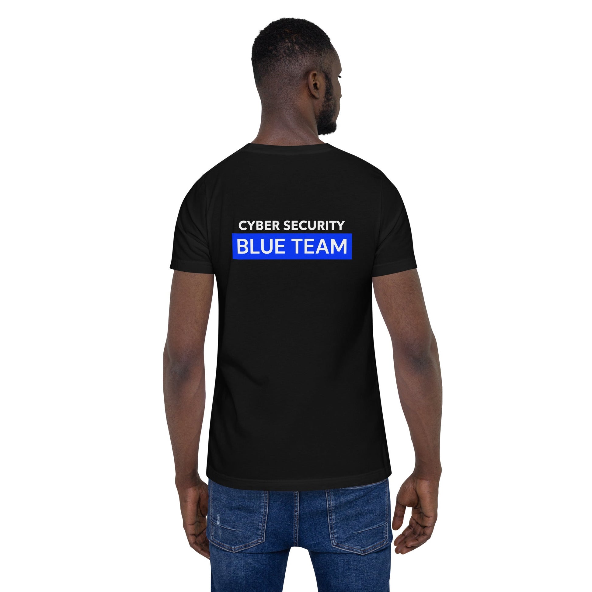 Cyber Security Blue Team V7 - Unisex T-shirt ( Back Print ) by DarkByteGear