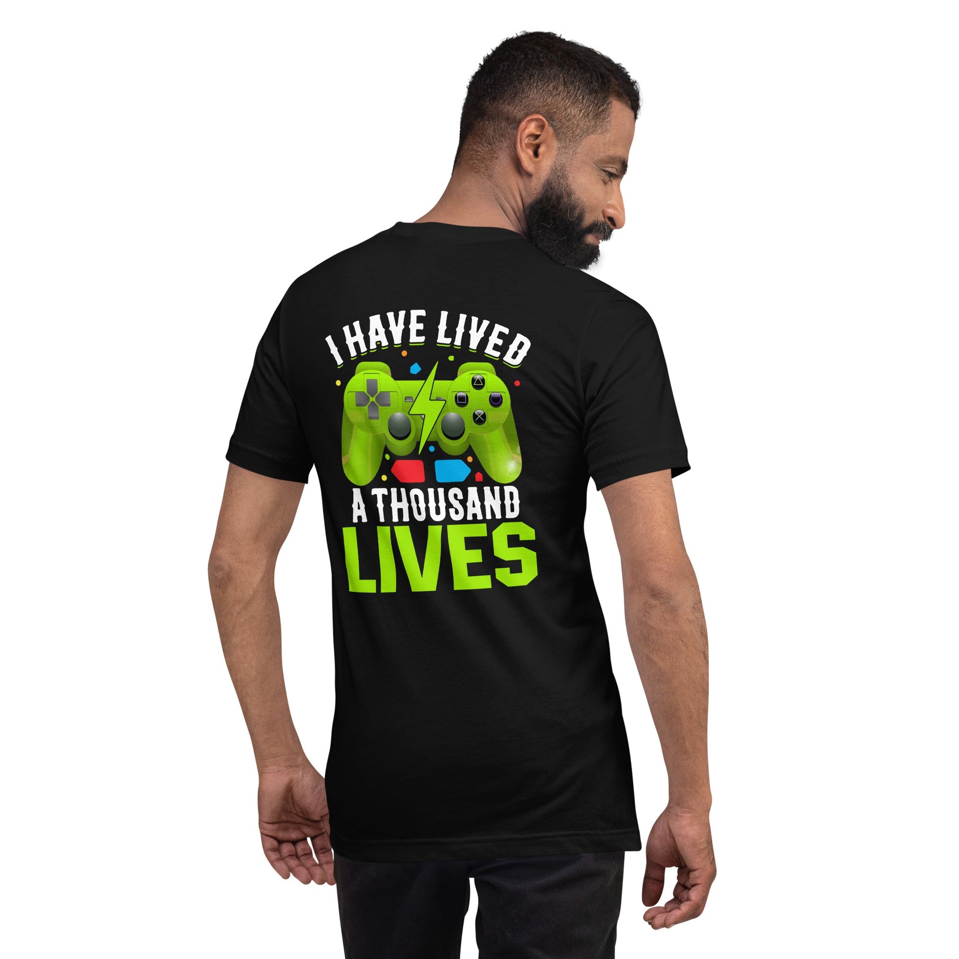 I have lived a thousand lives Unisex t-shirt ( Back Print ) by DarkByteGear