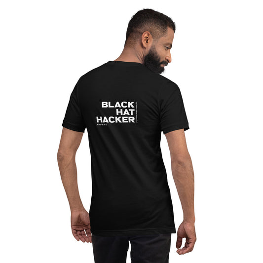 Black Hat Hacker V5 Unisex t-shirt ( Back Print ) by DarkByteGear