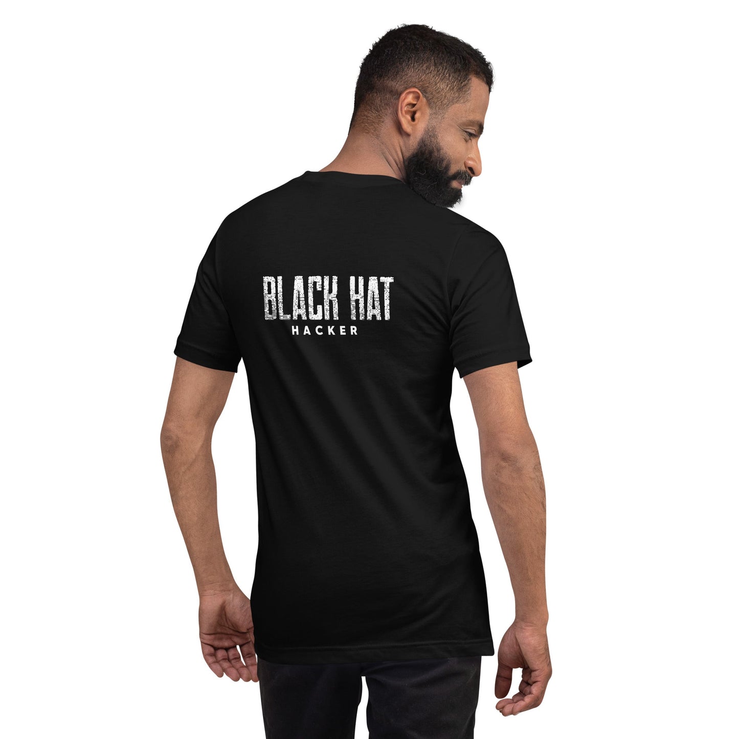 Black Hat Hacker V20 Unisex t-shirt ( Back Print ) by DarkByteGear