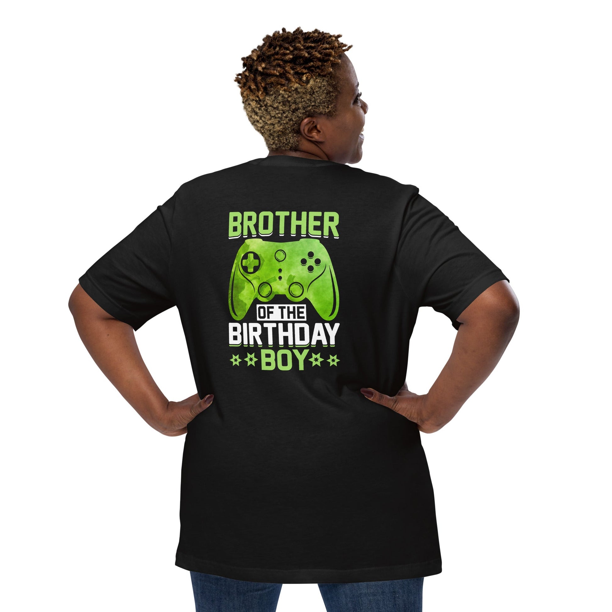 Brother of the Birthday Boy Unisex t-shirt ( Back Print ) by DarkByteGear