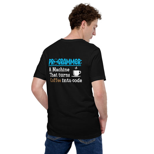 Programmer: Def blue Unisex t-shirt ( Back Print ) by DarkByteGear