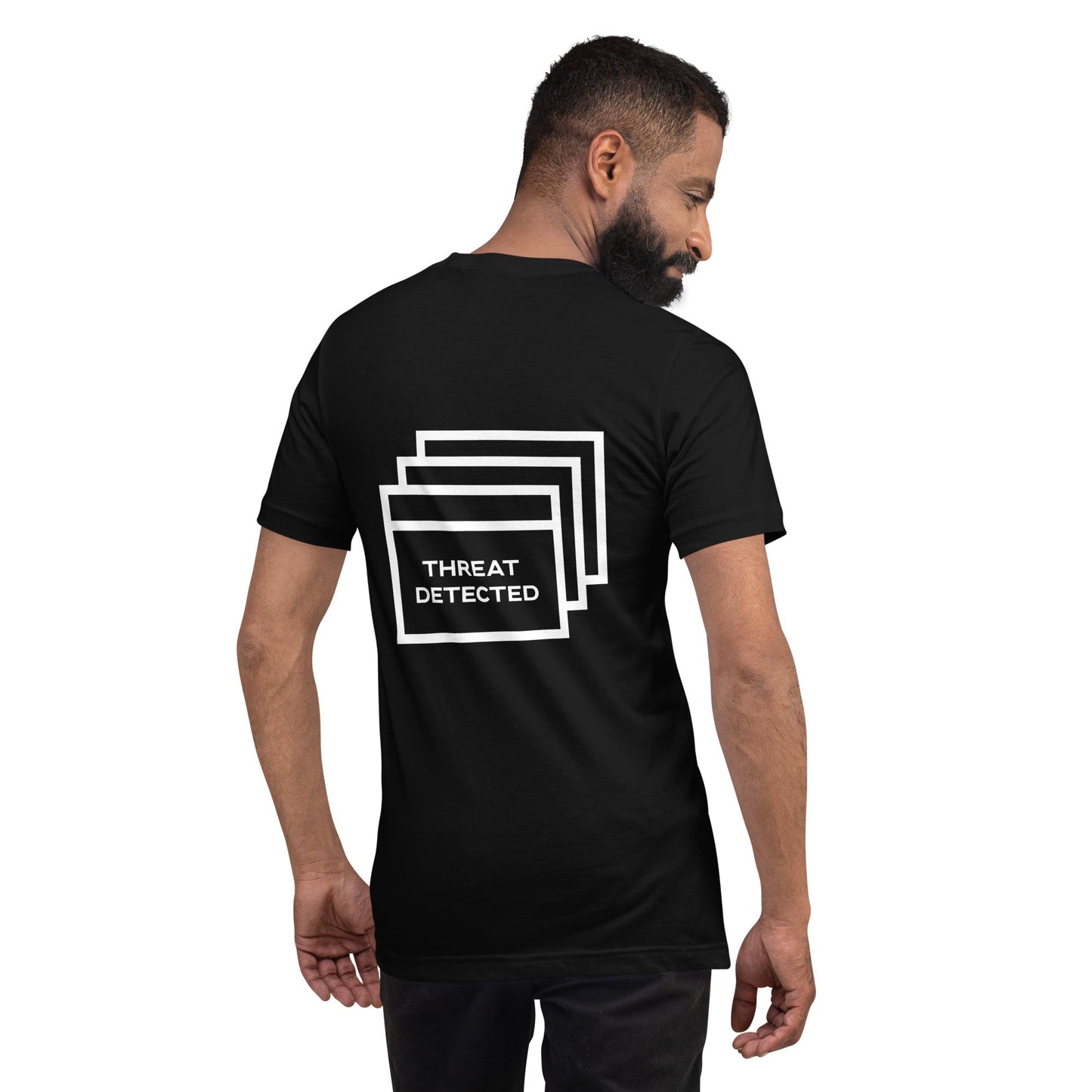 Threat Detected Unisex t-shirt ( Back Print ) by DarkByteGear