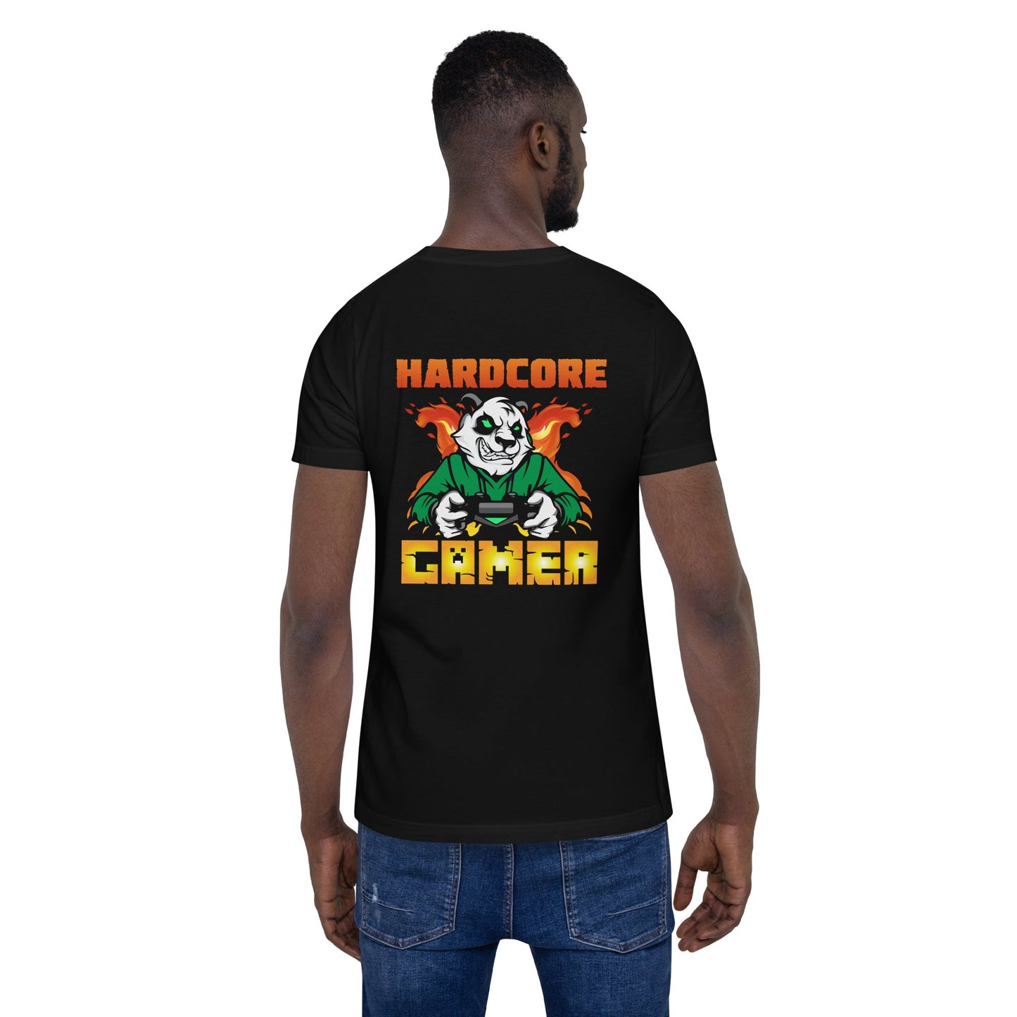 Hard Core Gamer Unisex t-shirt ( Back Print ) by DarkByteGear