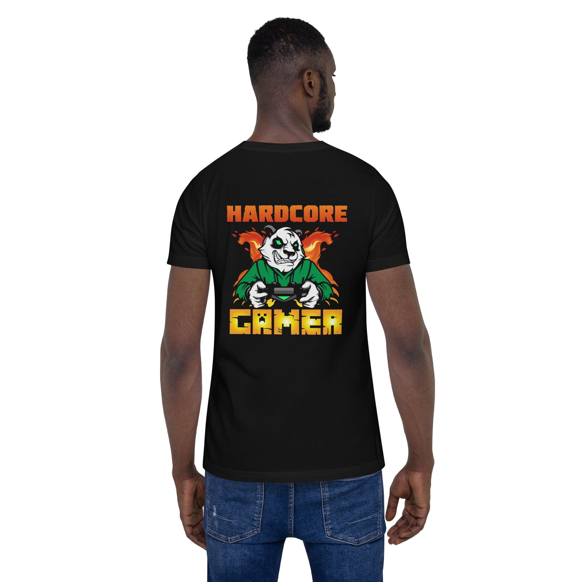 Hard Core Gamer Unisex t-shirt ( Back Print ) by DarkByteGear