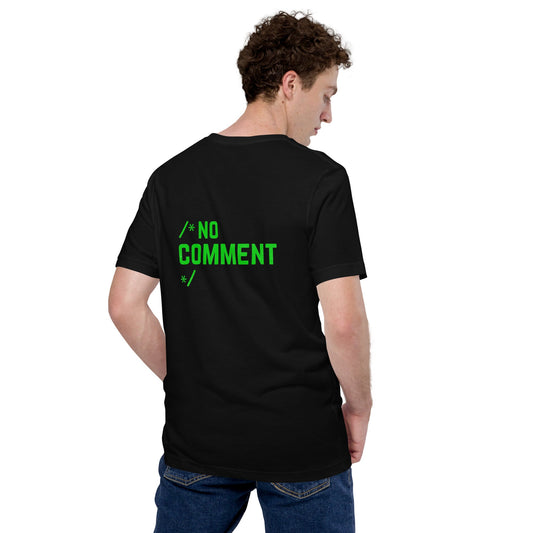 /*No Comment*/ Unisex t-shirt ( Back Print ) by DarkByteGear