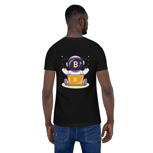Bitcoin Astronaut - Unisex t-shirt ( Back Print ) by DarkByteGear