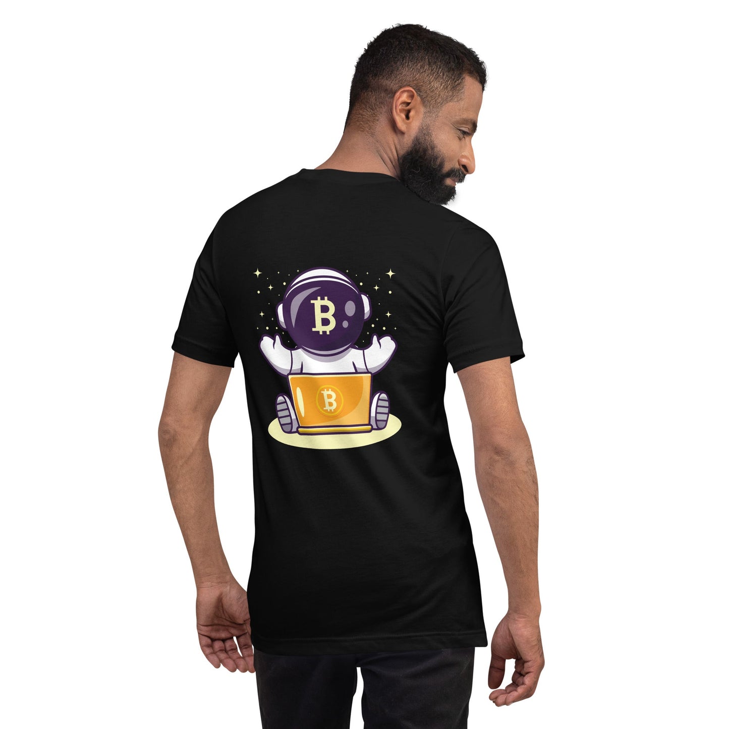 Bitcoin Astronaut - Unisex t-shirt ( Back Print ) by DarkByteGear