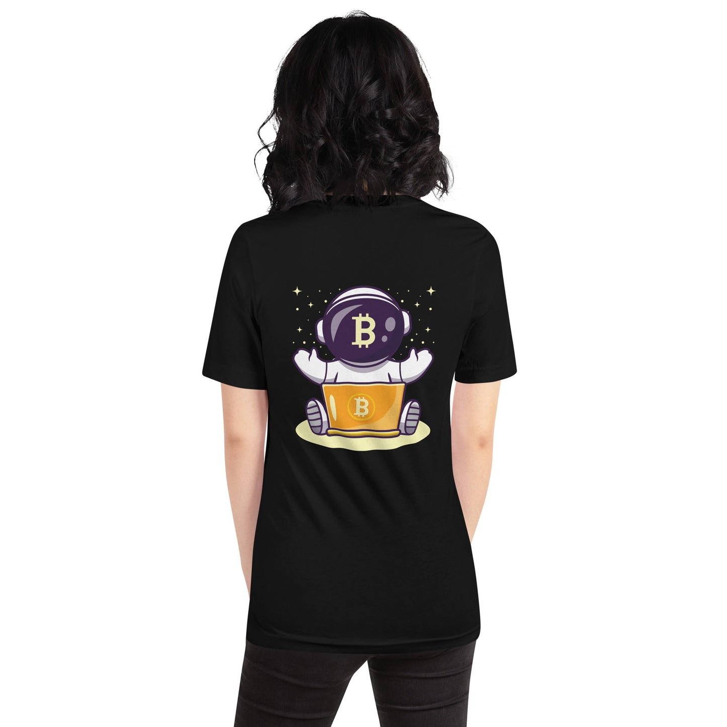 Bitcoin Astronaut - Unisex t-shirt ( Back Print ) by DarkByteGear