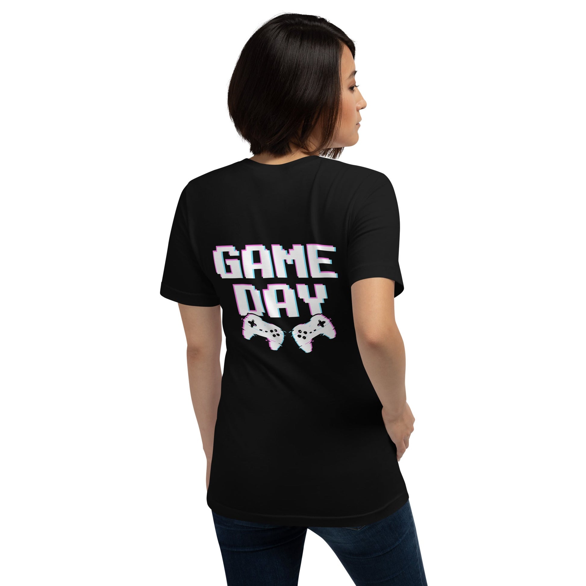 Game Day Lego White - Unisex t-shirt ( Back Print ) by DarkByteGear
