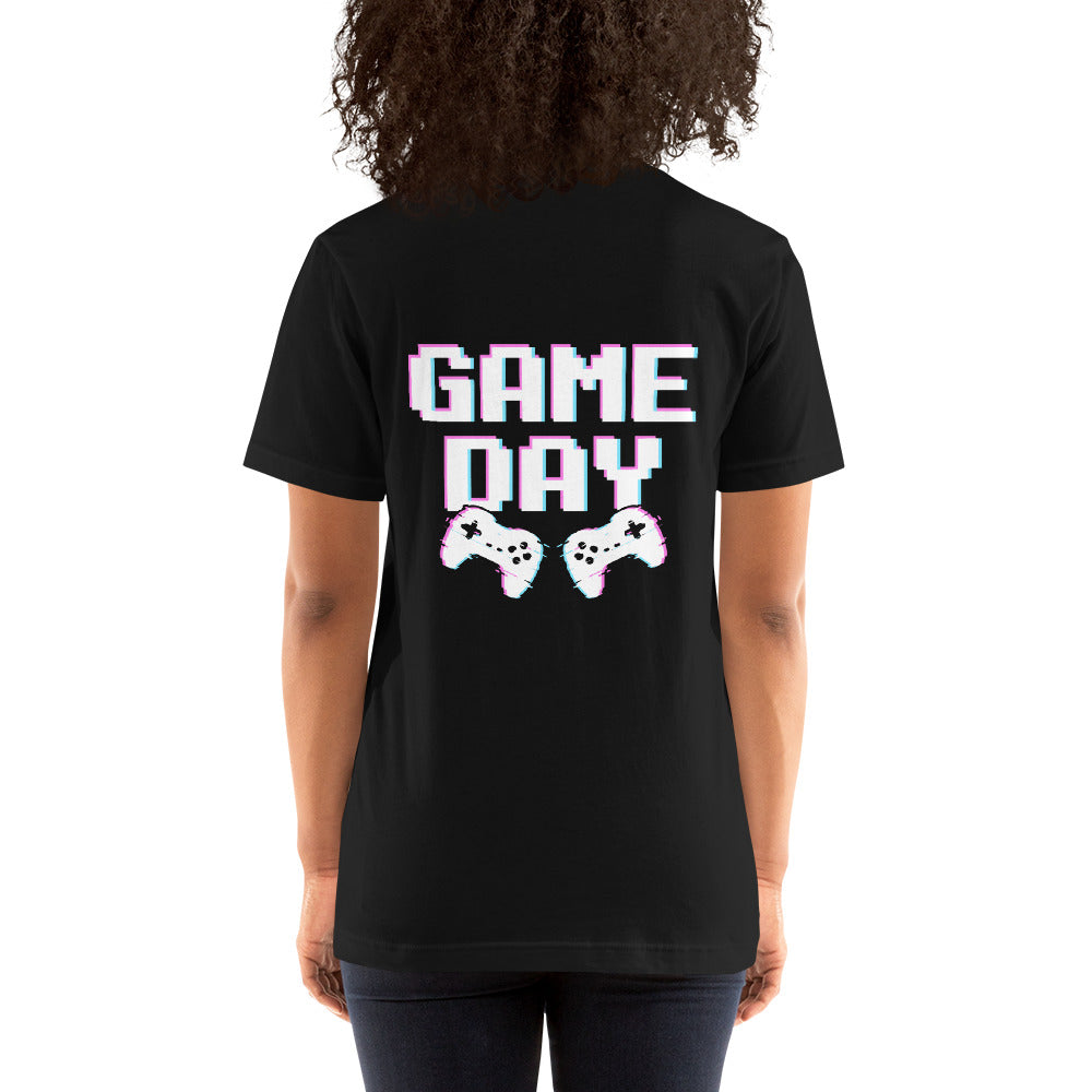 Game Day Lego White - Unisex t-shirt ( Back Print ) by DarkByteGear