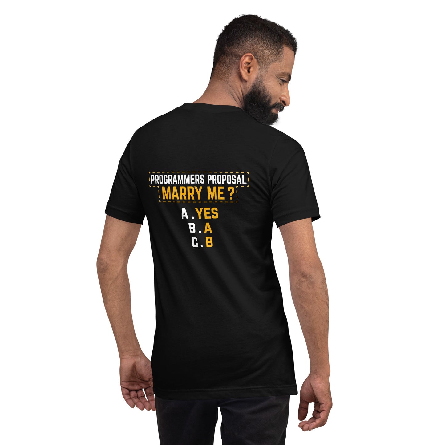 Programmers' Proposal - Unisex t-shirt ( Bh by DarkByteGear