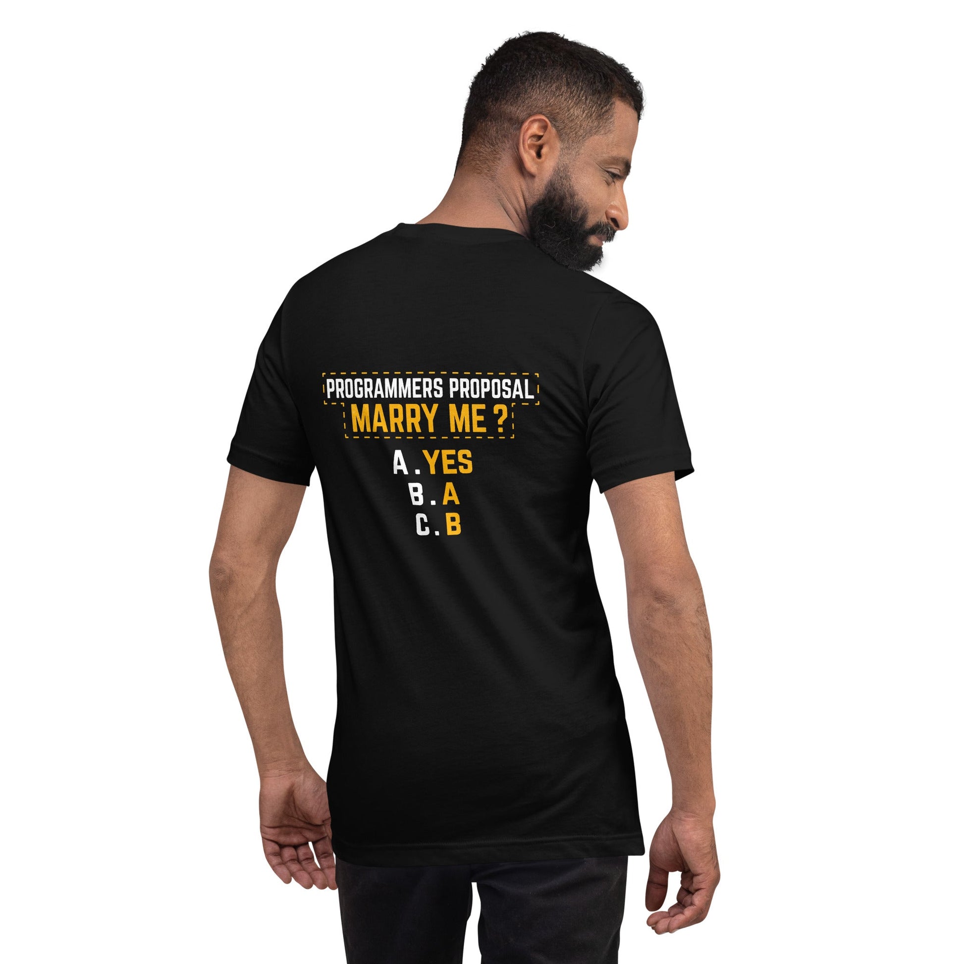 Programmers' Proposal - Unisex t-shirt ( Bh by DarkByteGear
