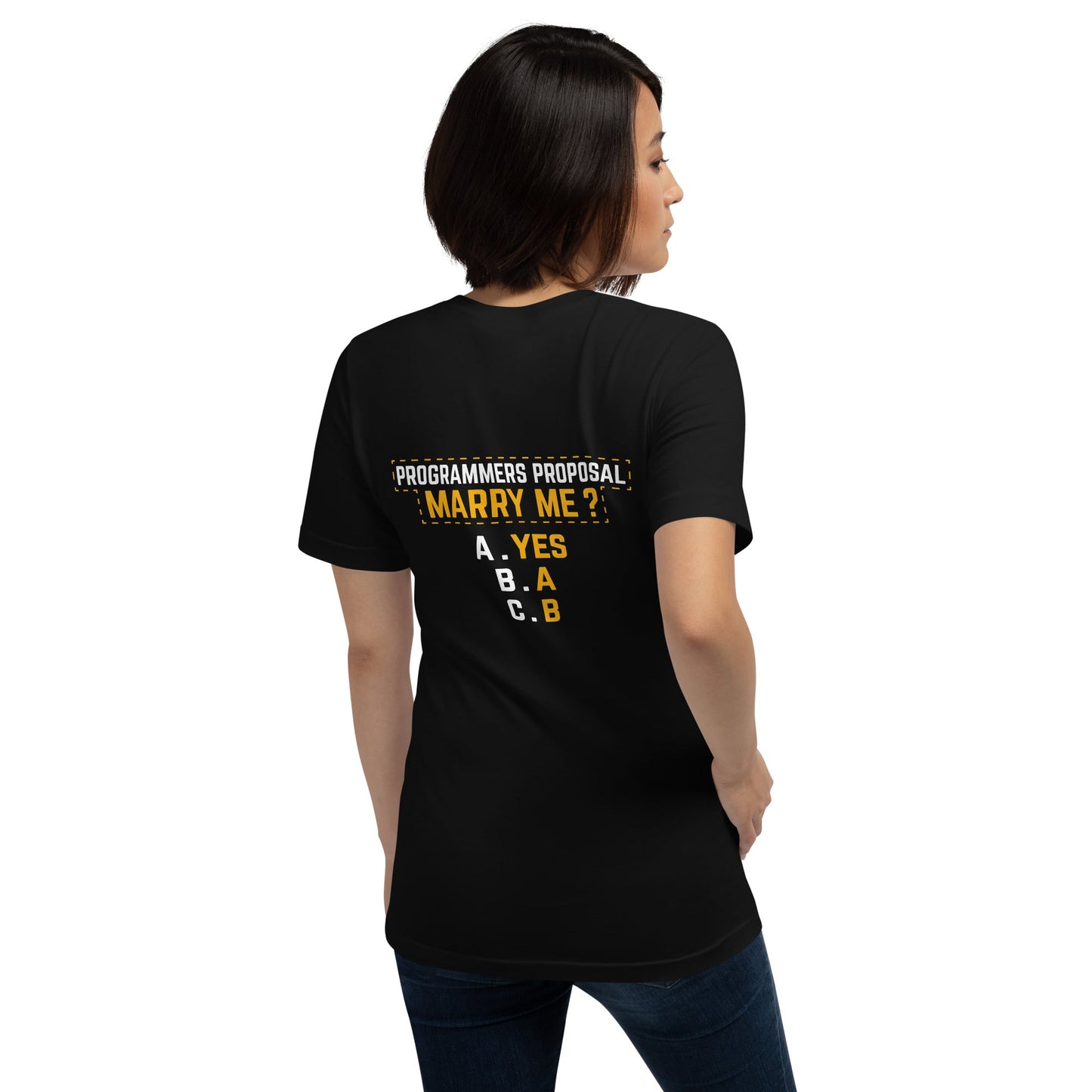 Programmers' Proposal - Unisex t-shirt ( Bh by DarkByteGear