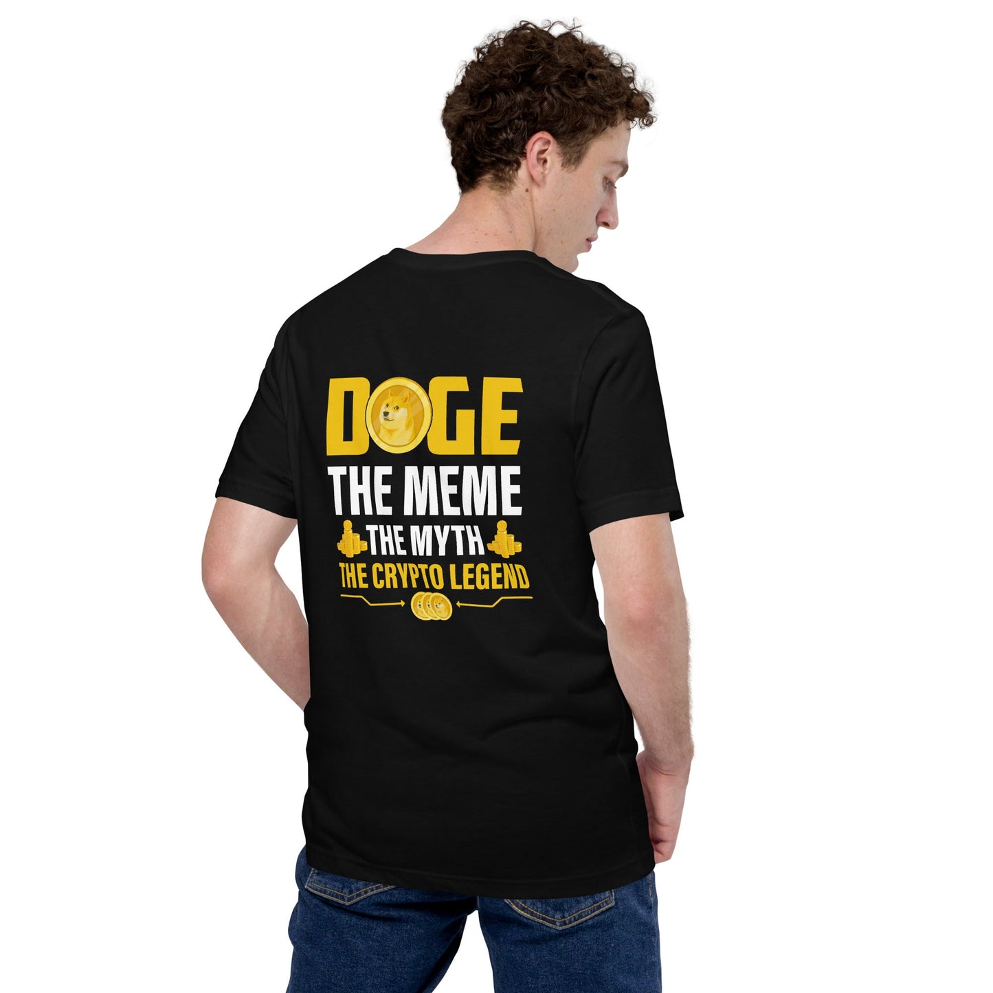 Doge the Meme, the Myth, the Crypto Legend - Unisex t-shirt ( Back Print ) by DarkByteGear