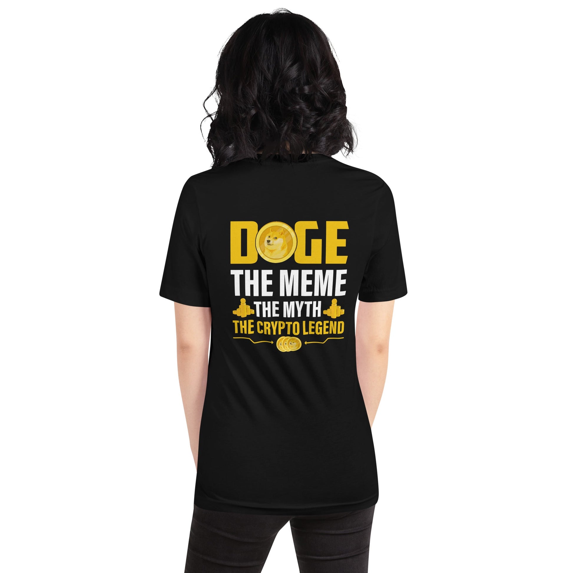 Doge the Meme, the Myth, the Crypto Legend - Unisex t-shirt ( Back Print ) by DarkByteGear